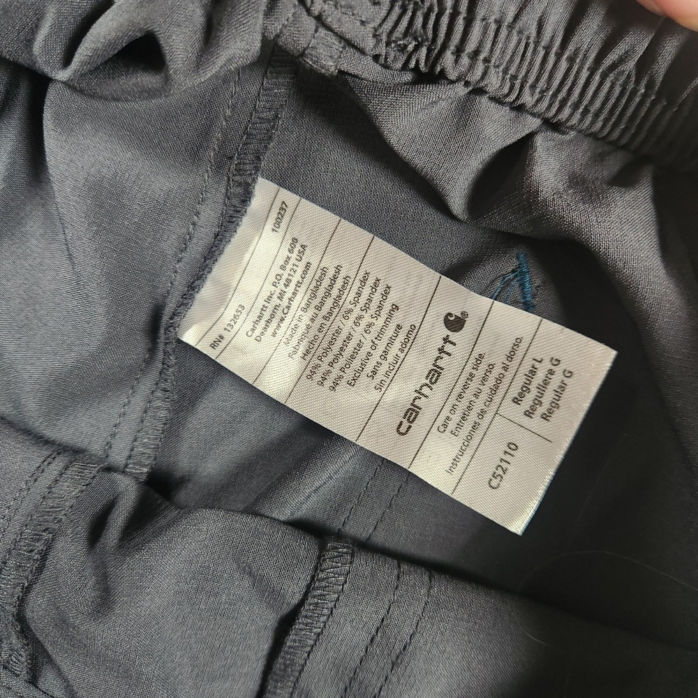 Carhartt Force Cross Flex Scrub Bottoms Large Gray Utility FastDry Nursing - Picture 4 of 5